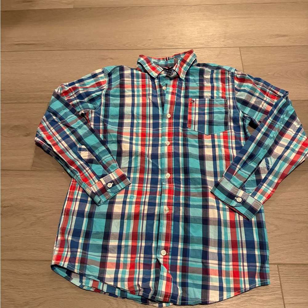 Tommy Hilfiger Colorful Plaid Button-Up Shirt